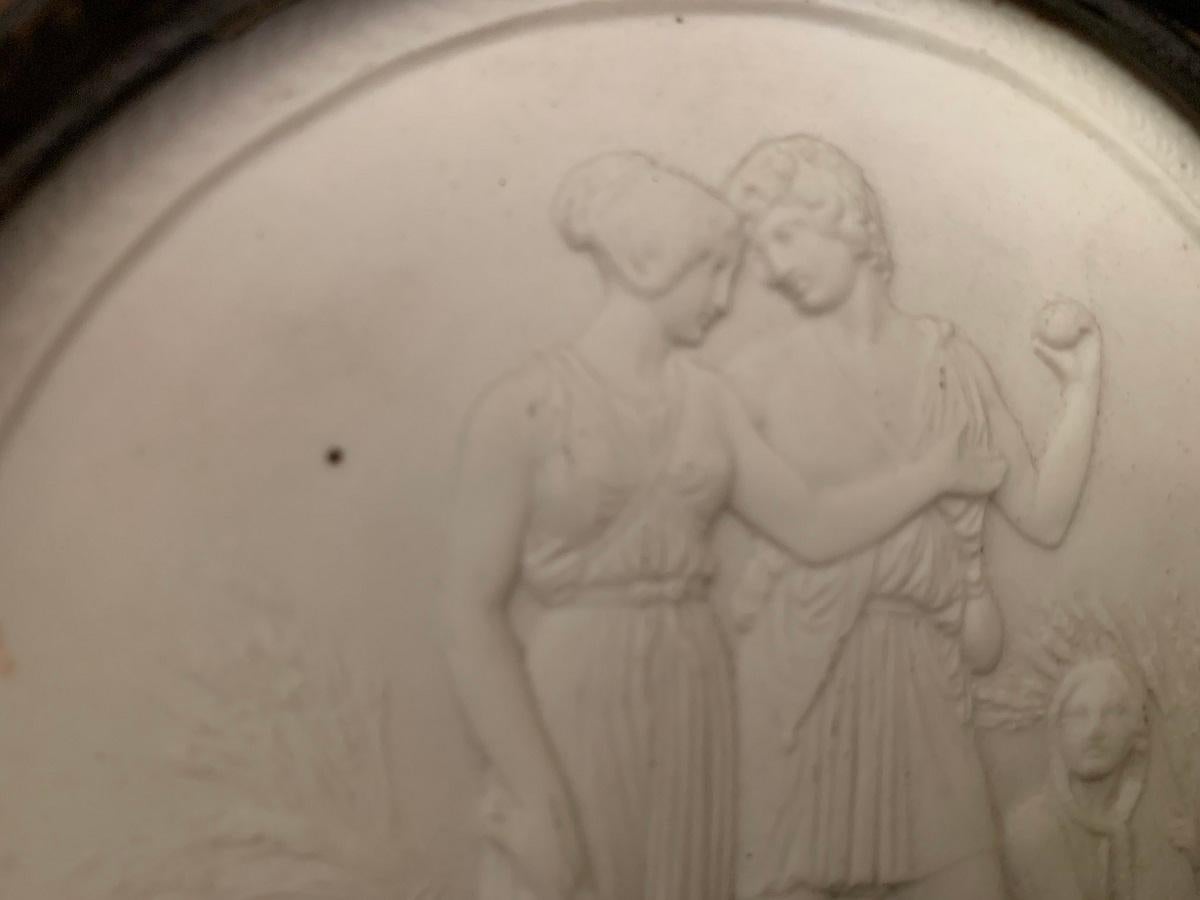 Pair of 19th Century Medaillon Ceramique Camée Plaques 6