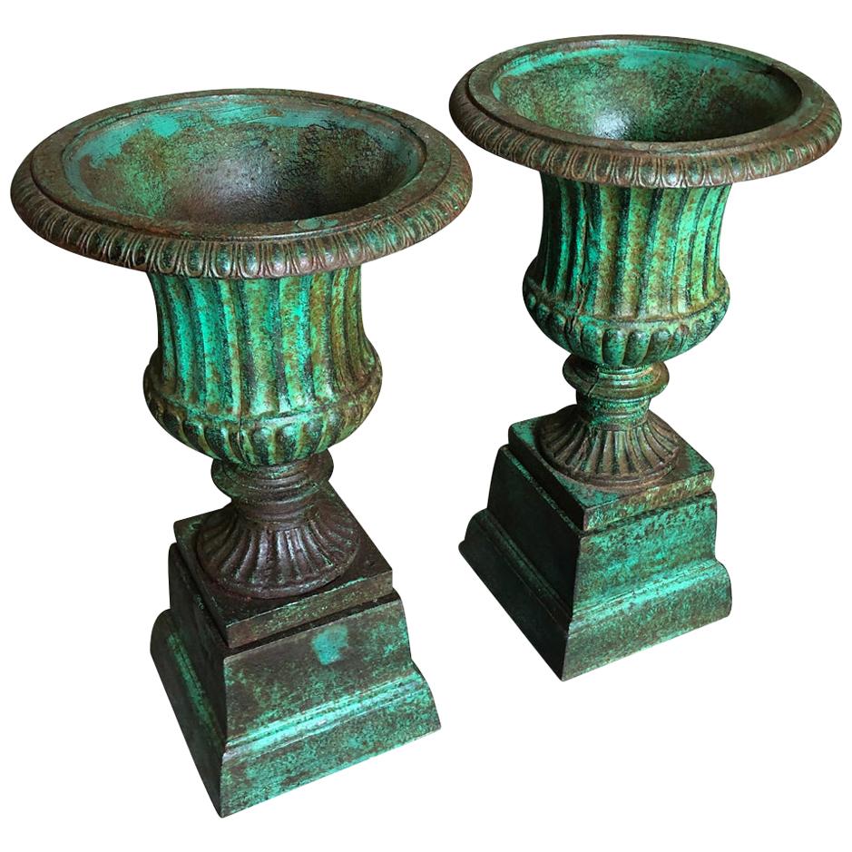 Pair of 19th Century Medici Style Urns