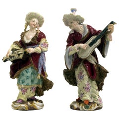 Pair of 19th Century Meissen Porcelain Orientalist Figures