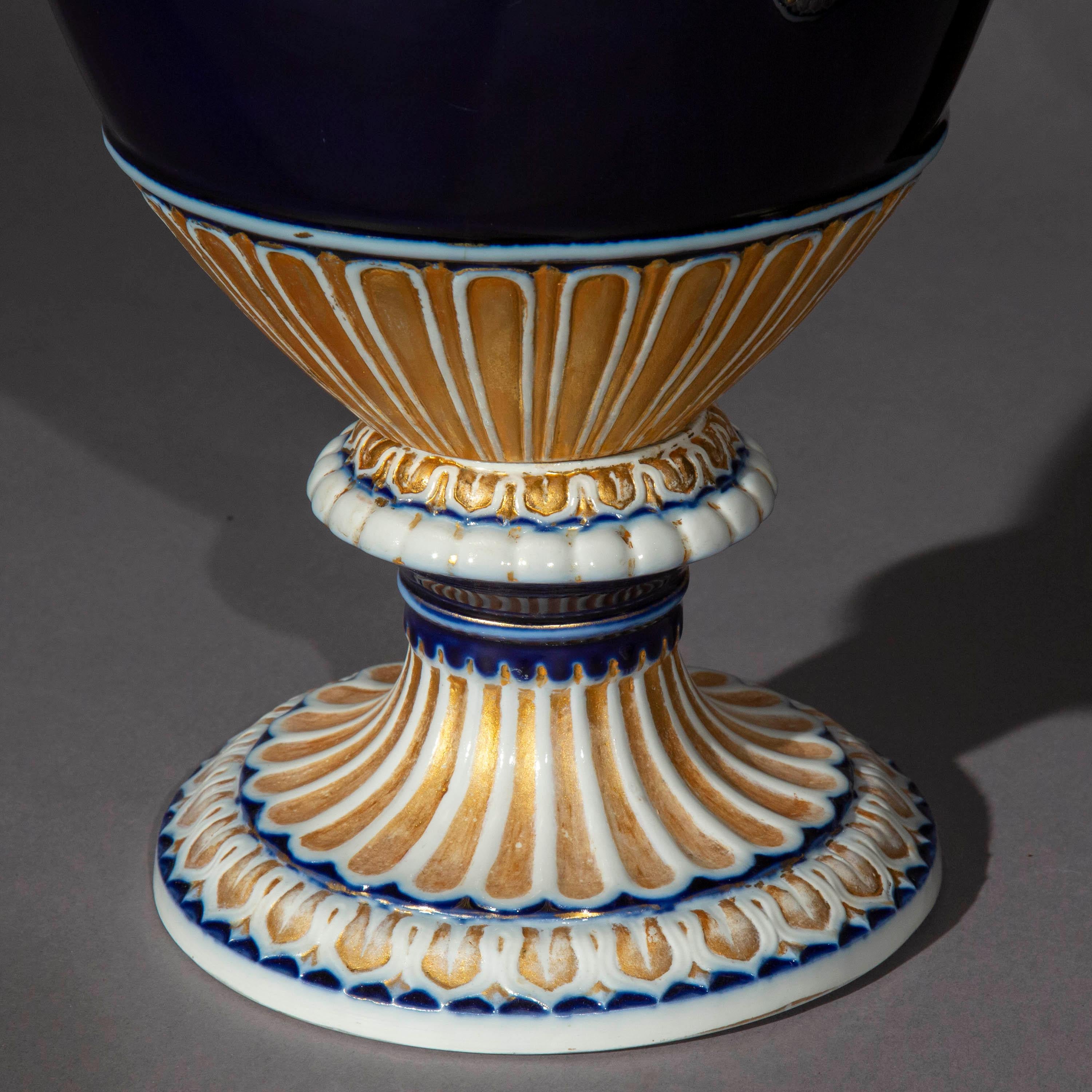 Pair of 19th Century Meissen Porcelain Serpent Vases In Good Condition In Richmond, London