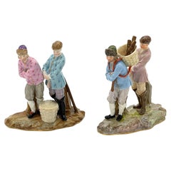 Pair 9th Century Meissen Russian Subject  Siberian Woodsmen Groupings