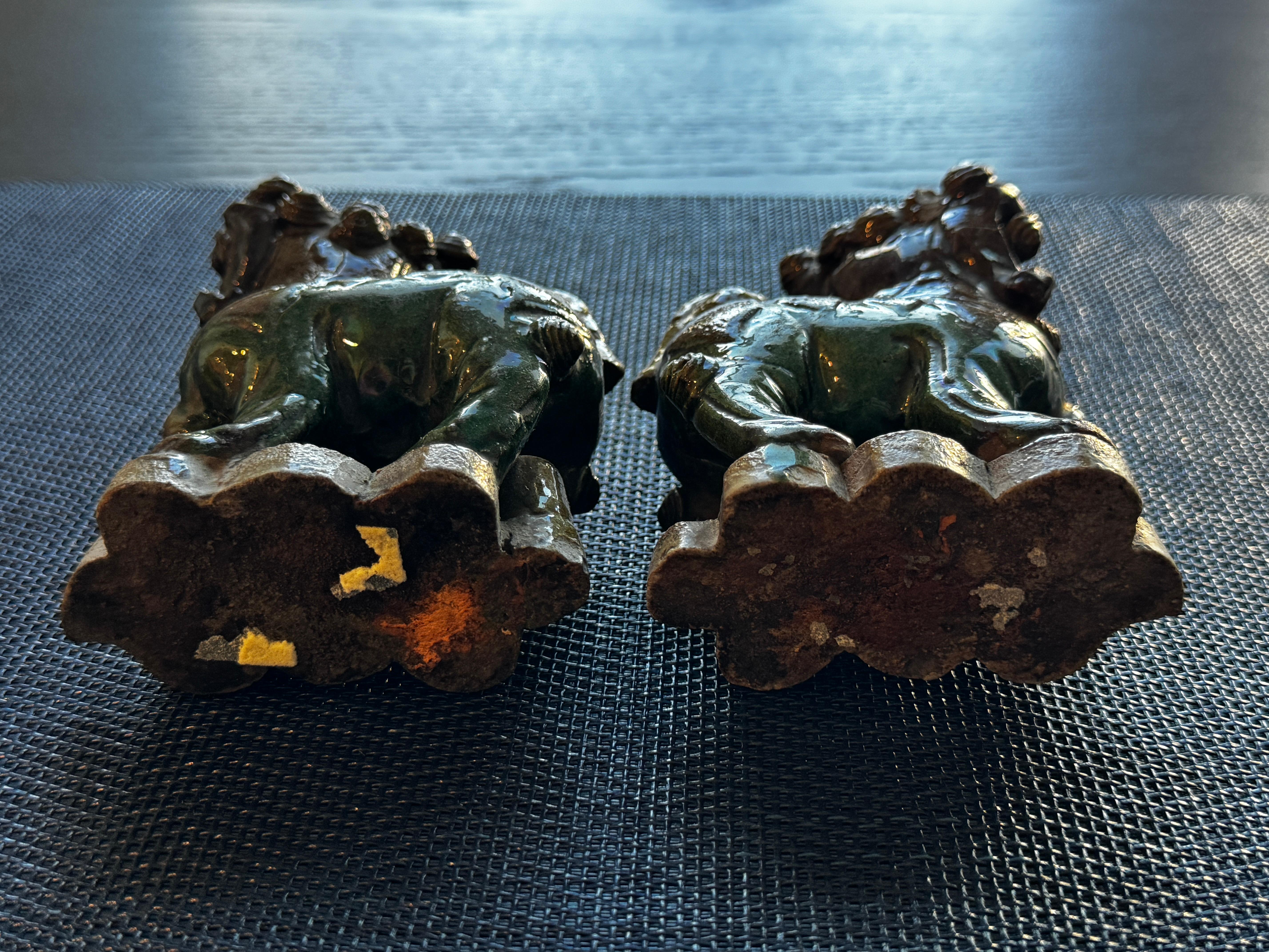 Pair of 19th Century Miniature Foo Dogs  3.25