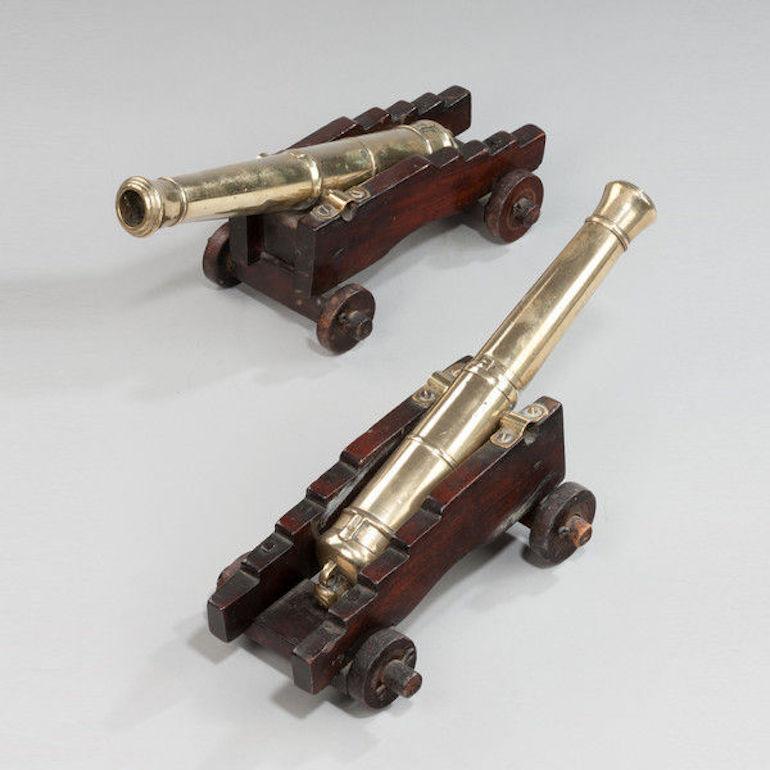 English Pair of 19th Century Model Cannon