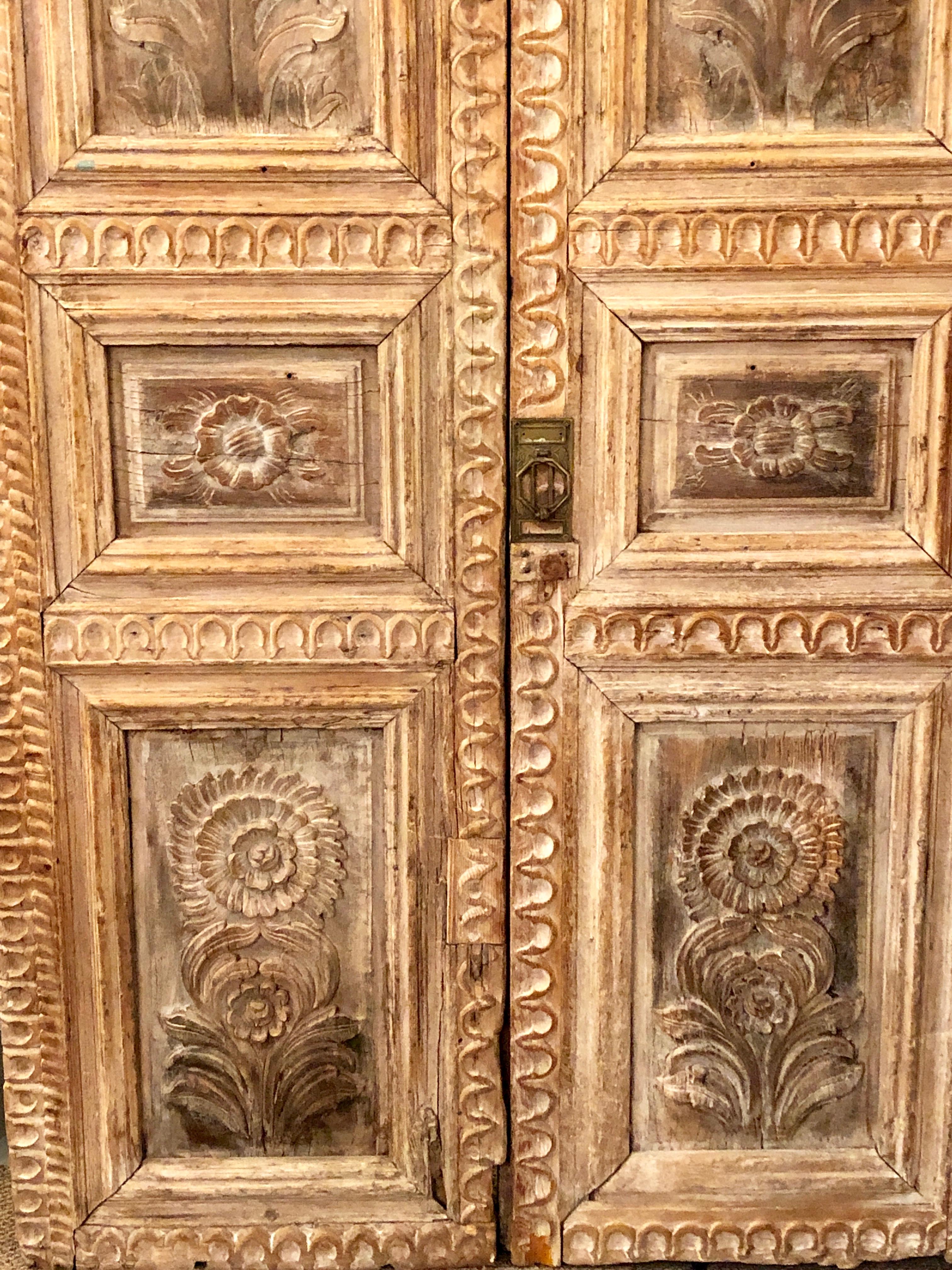 Pair of 19th Century Monumental Folk Art Doorways Mounted as Room Divider For Sale 7