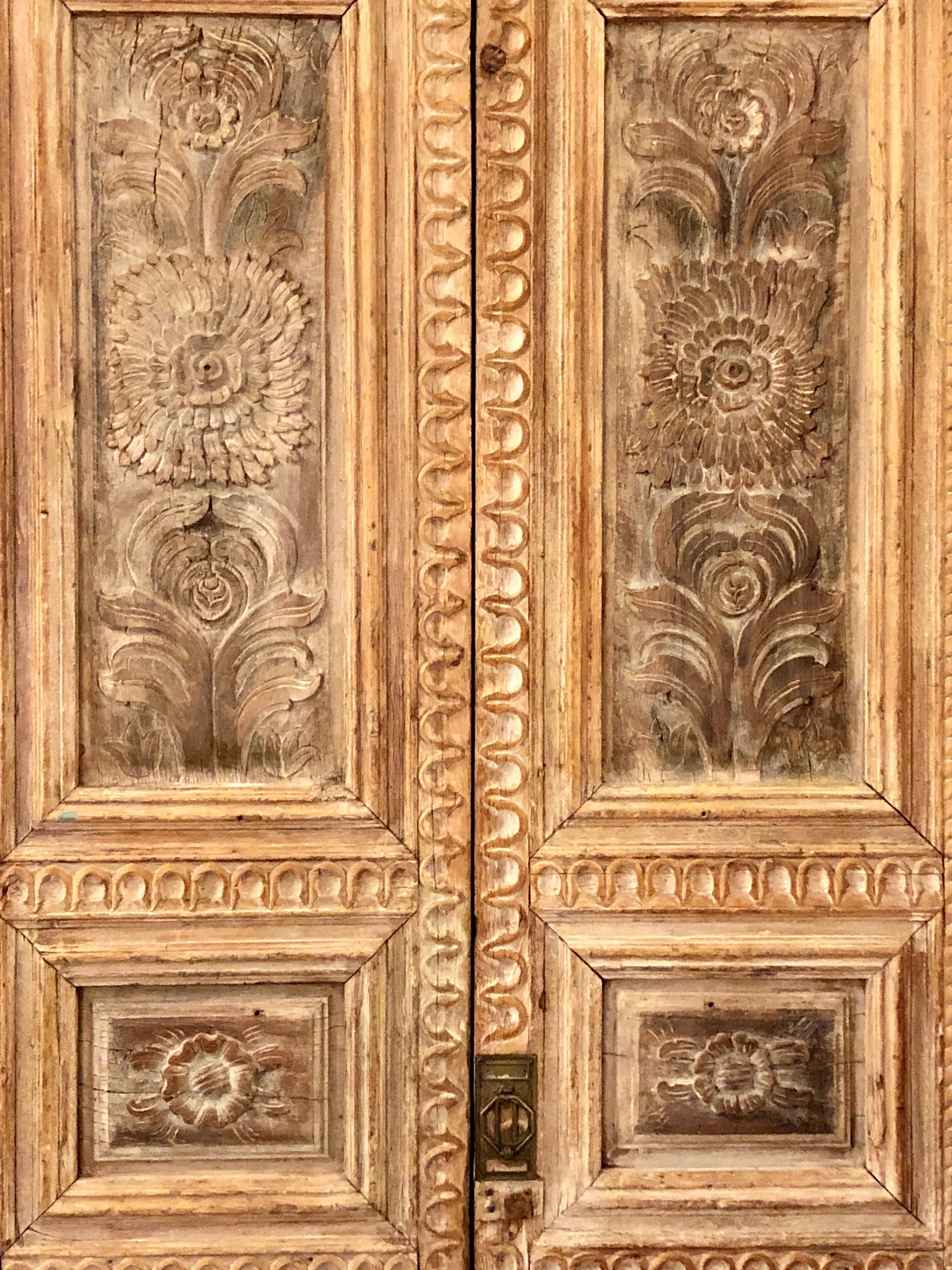 Pair of 19th Century Monumental Folk Art Doorways Mounted as Room Divider For Sale 6