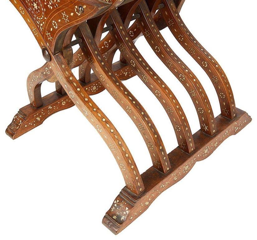 Pair of 19th Century Moorish Armchairs For Sale 7
