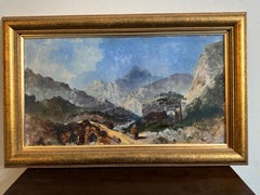 Pareja de "Arroyos de montaña" del siglo XIX, de John Grenville Fennell (n. 1807)