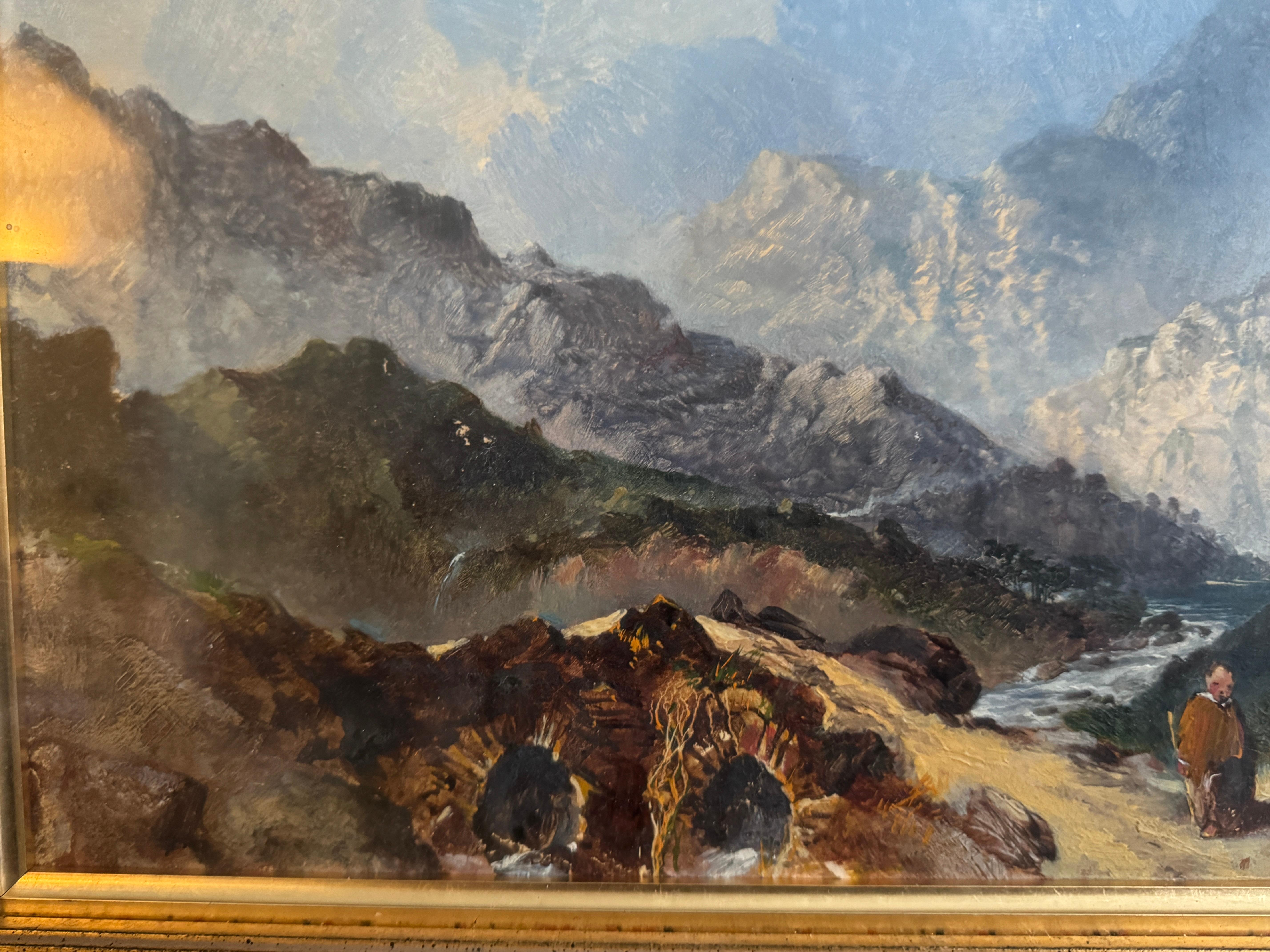 Toile Paire de fontaines du 19e siècle par John Grenville Fennell (né en 1807) en vente