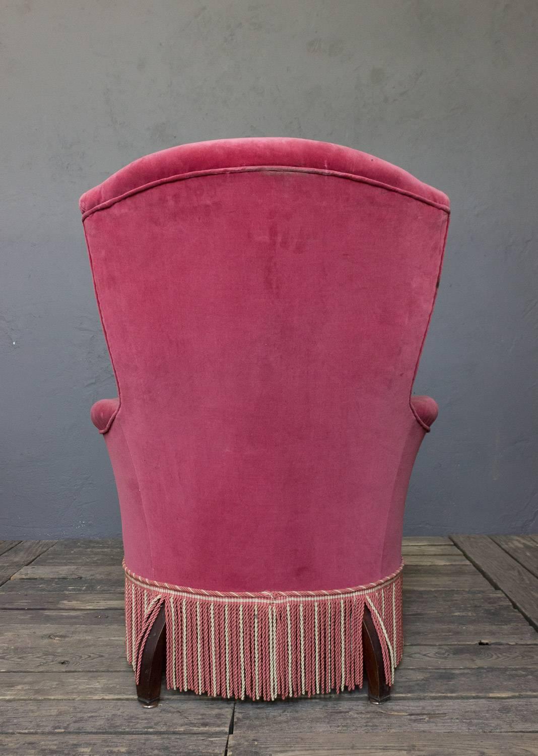 Pair of 19th Century Napoleon III Armchairs with Contrasting Bullion Fringe 2