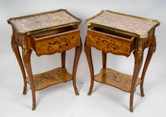 Pair of 19th Century Napoleon III Period Side Tables and Sofa Ends.