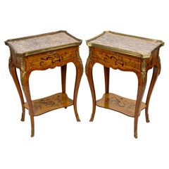 Pair of 19th Century Napoleon III Period Side Tables and Sofa Ends.