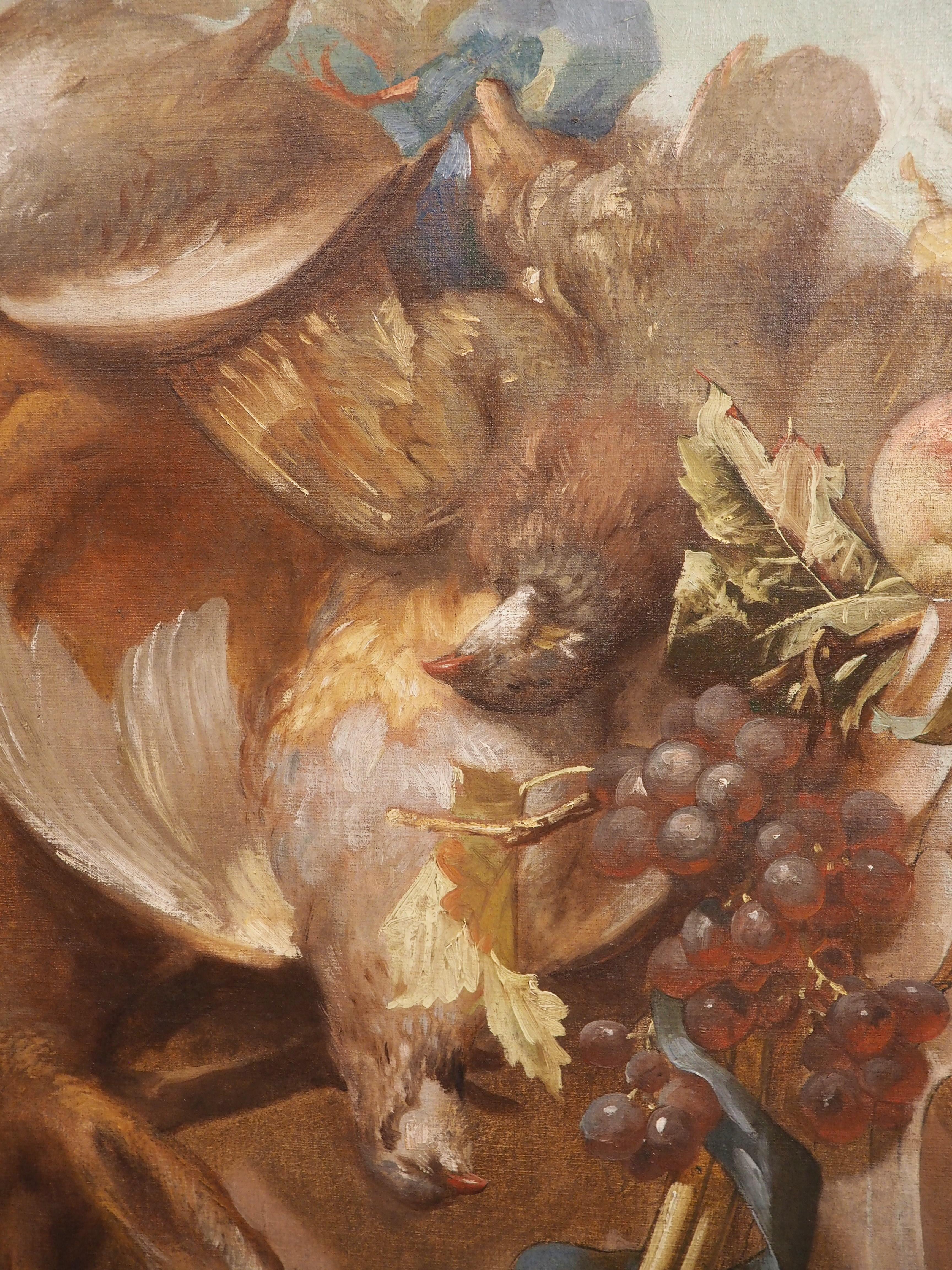 Paire de peintures de trophées de chasse en forme de morte de la nature du 19ème siècle en vente 9