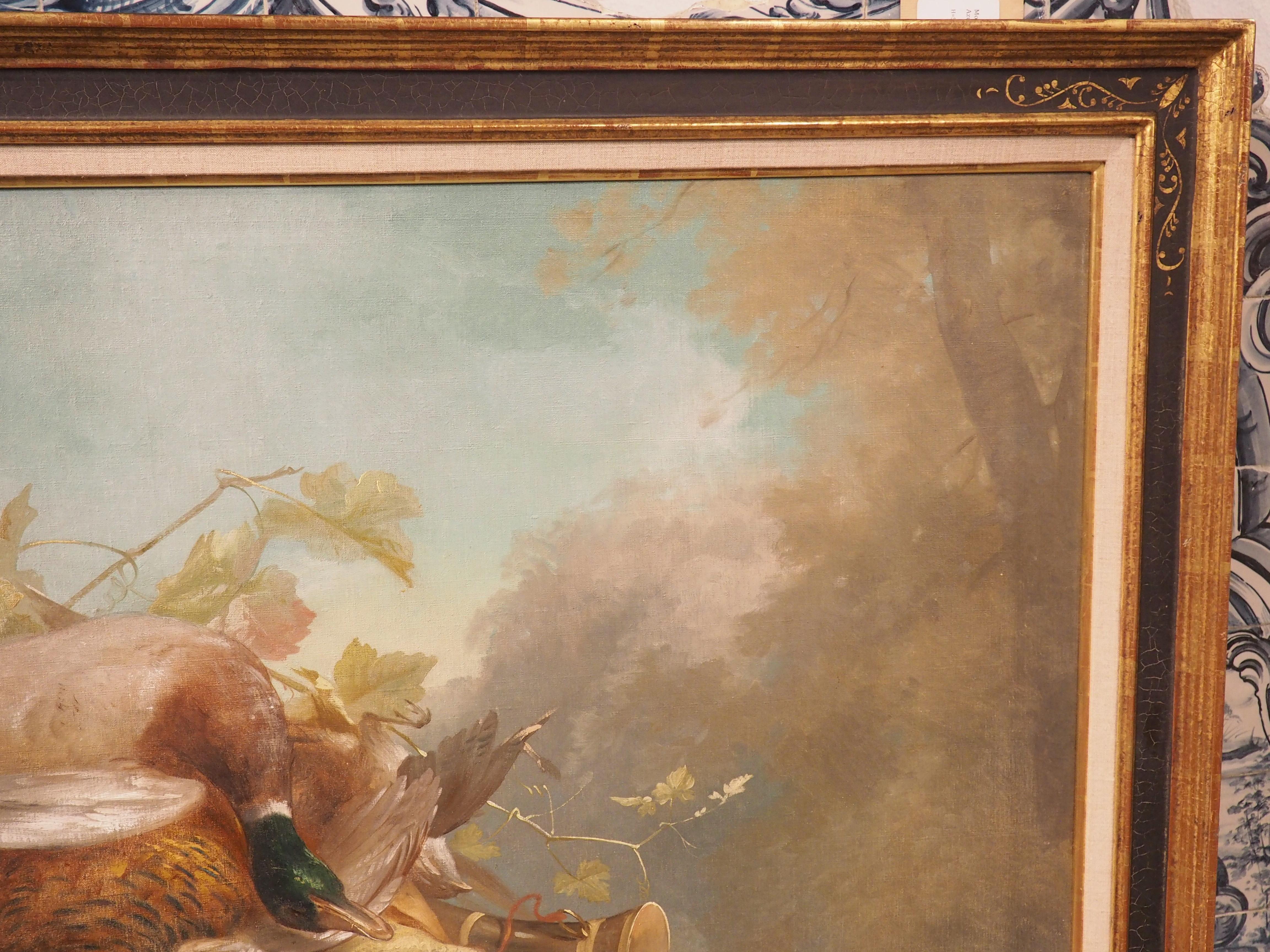 Paire de peintures de trophées de chasse en forme de morte de la nature du 19ème siècle en vente 2