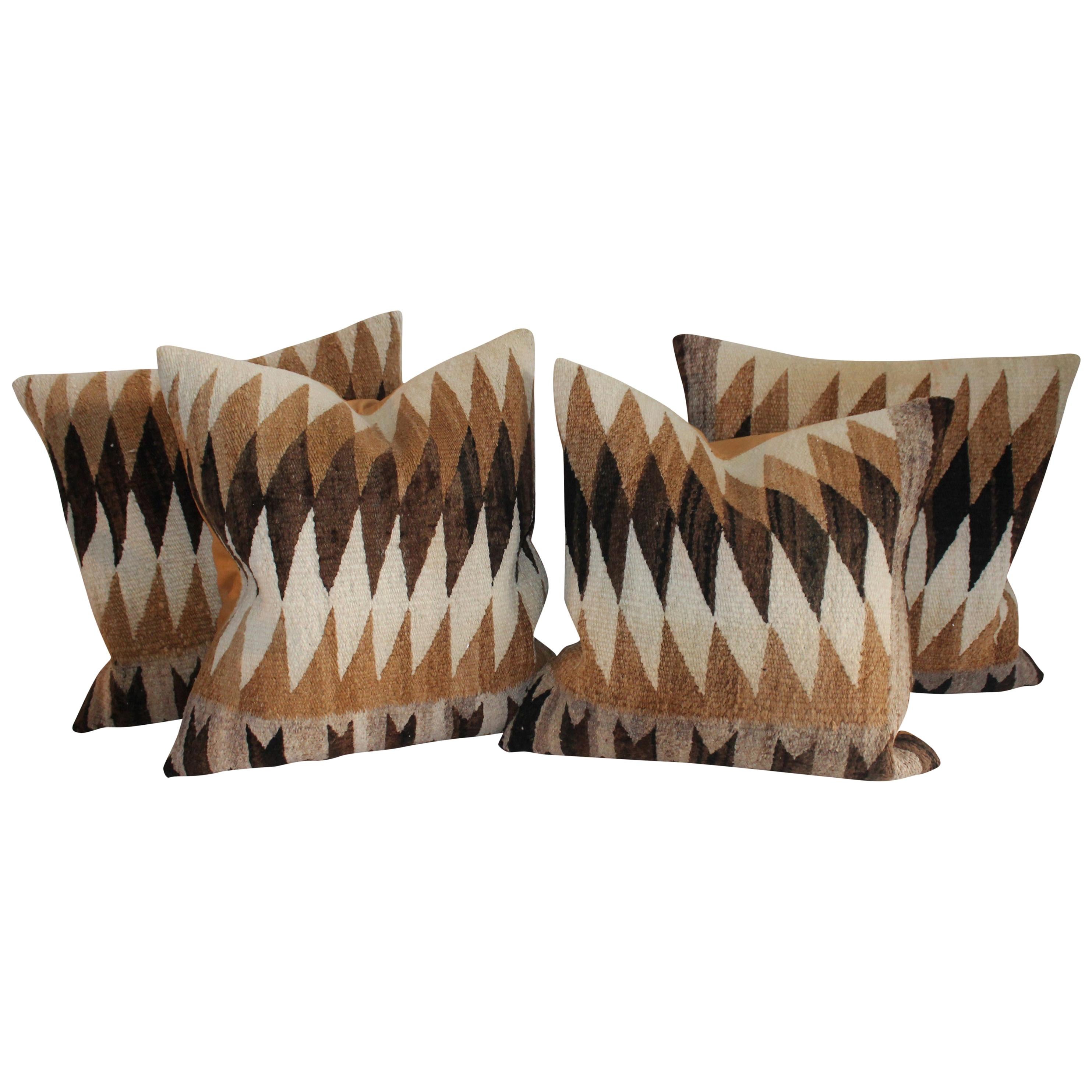 Pair of 19th Century Navajo Indian Weaving Pillows