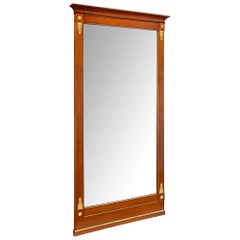 Pair of 19th Century Neoclassical St. Wood, Brass, and Pressed Metal Mirrors