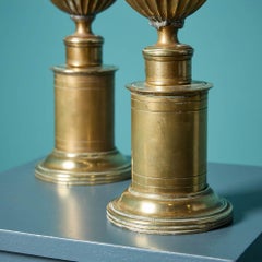 Pair of 19th Century Neoclassical Style Brass Urn Finials