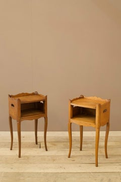 Antique Pair of 19th century Oak bedside tables