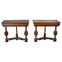 Pair of 19th Century Oak Console Tables