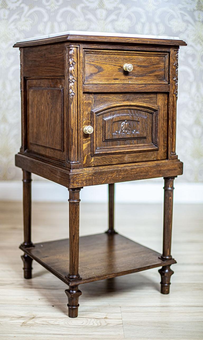Pair of 19th Century Oak Nightstands In Good Condition In Opole, PL