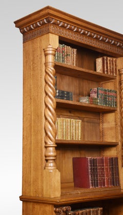 Pair of 19th Century Oak Open Bookcases