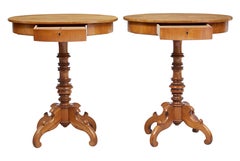 Pair of 19th Century Occasional Elm Side Tables