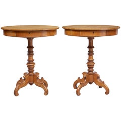 Pair of 19th Century Occasional Elm Side Tables