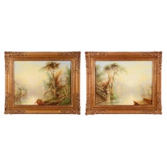Pair of 19th Century Oil on Canvas Capriccios Paintings of Venice, by James Salt
