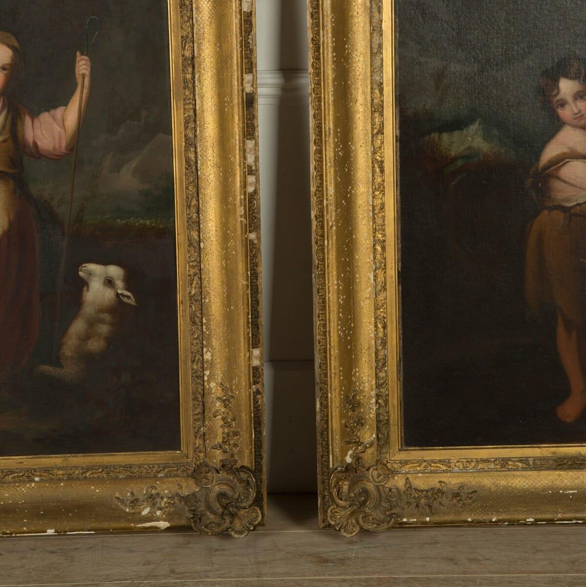 Pair of 19th Century Oil on Canvas Paintings In Good Condition In Gloucestershire, GB