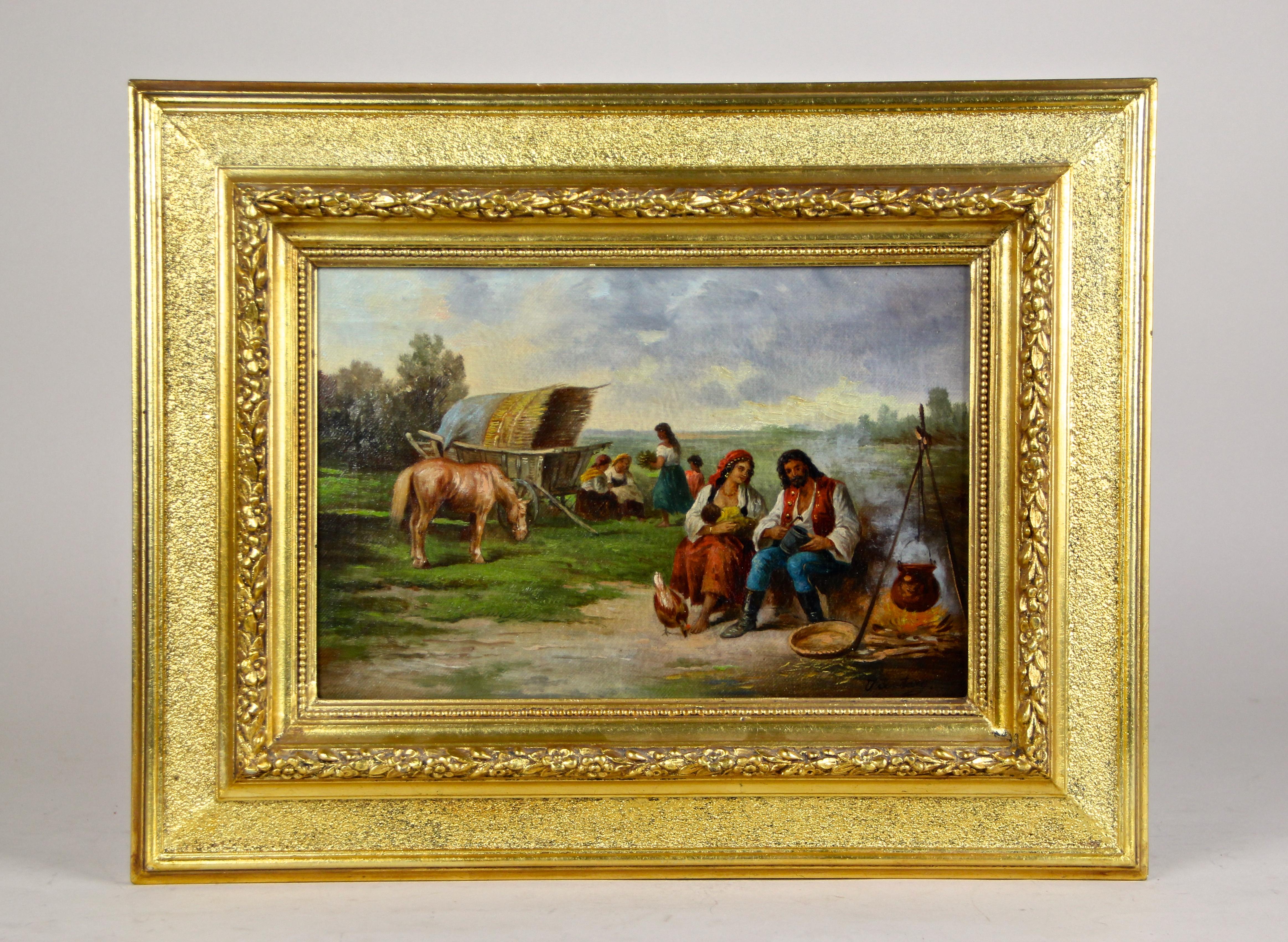 Pair of 19th Century Oil on Canvas Paintings Signed, Hungary, circa 1870 6