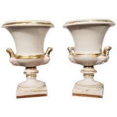 Pair of 19th Century Old Paris Urns