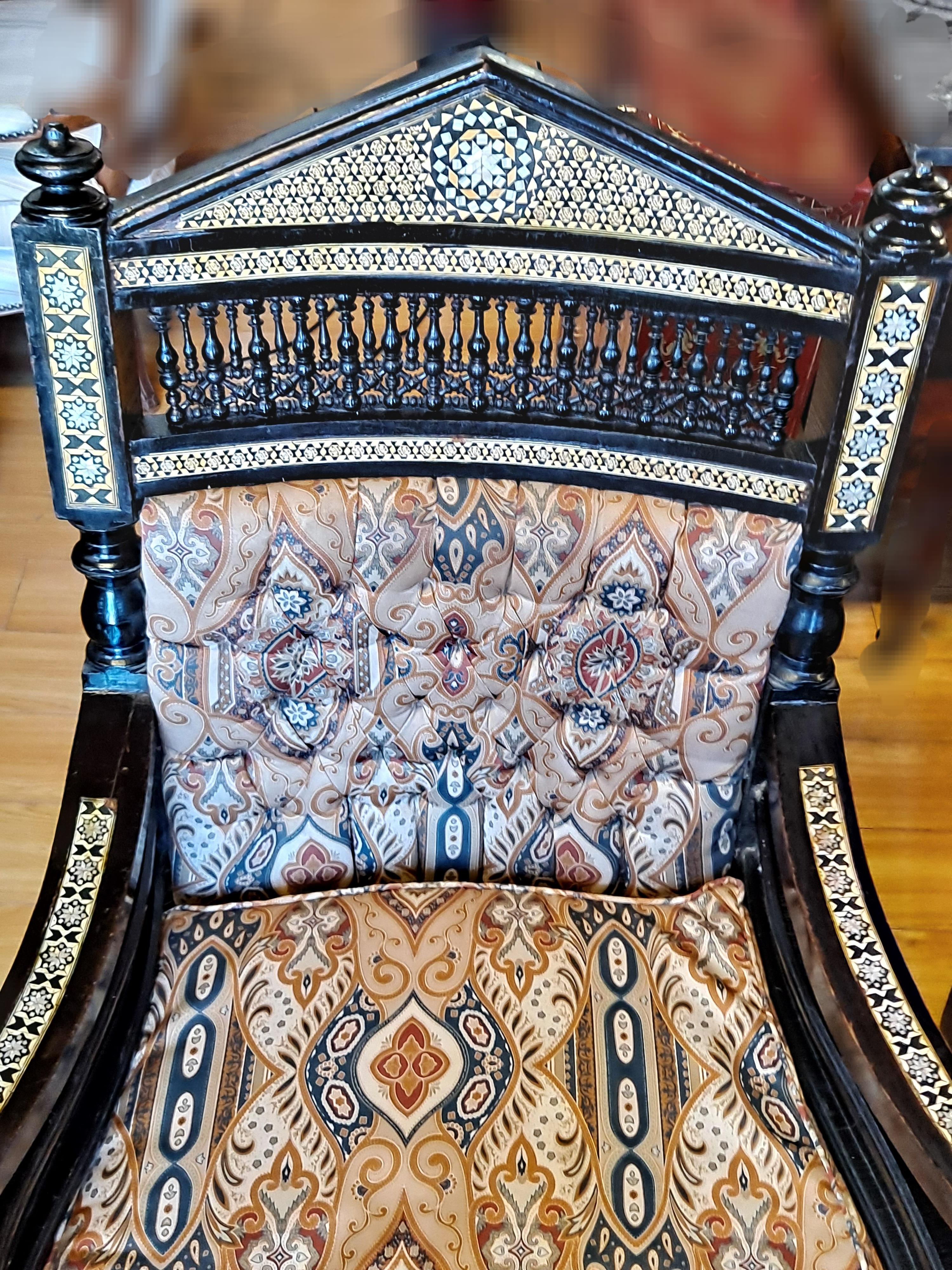 Pair of 19th Century or Earlier Middle Eastern Armchairs  For Sale 1