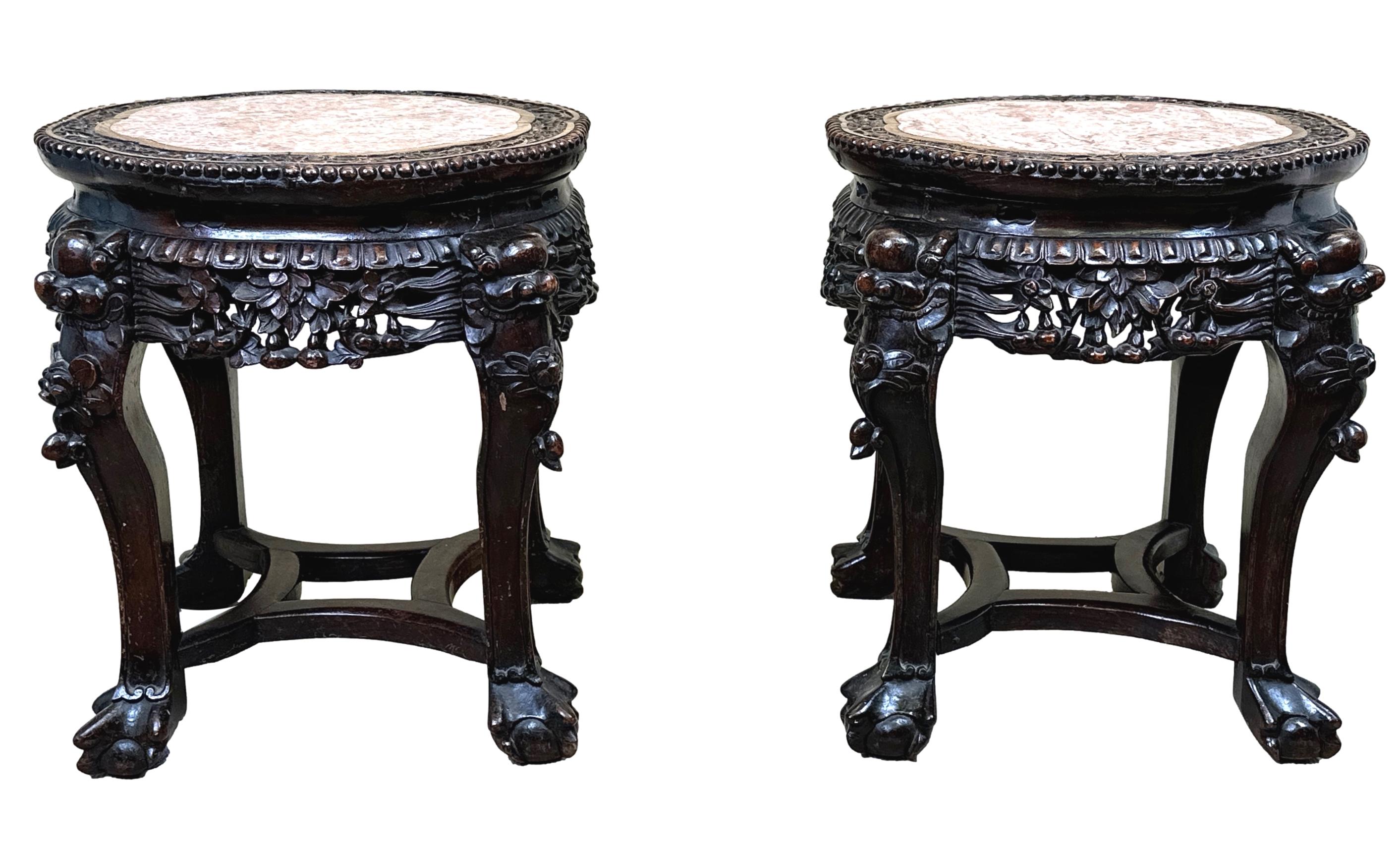 Pair of 19th Century Oriental Hardwood Coffee Tables For Sale 6