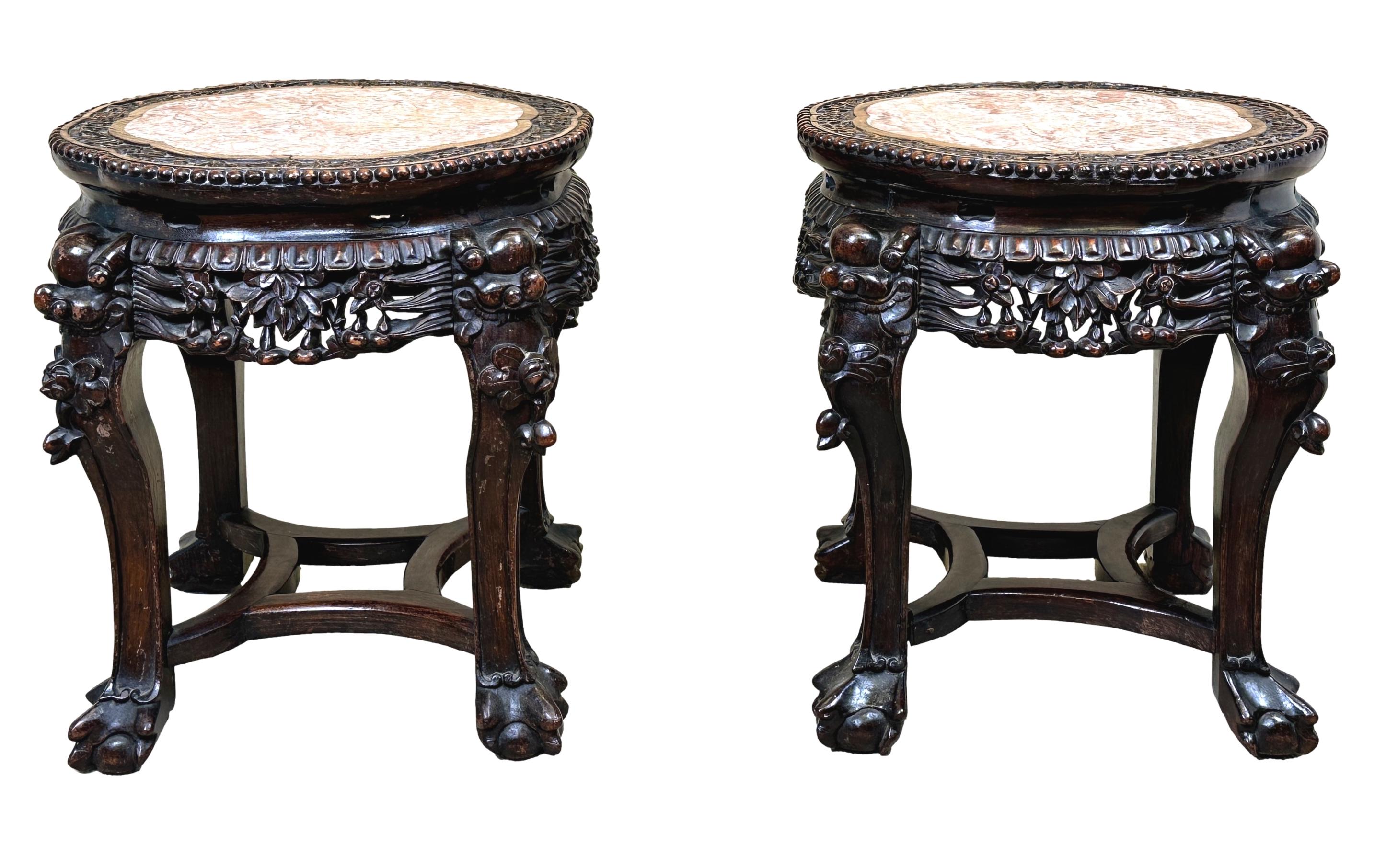 Pair of 19th Century Oriental Hardwood Coffee Tables In Good Condition For Sale In Bedfordshire, GB