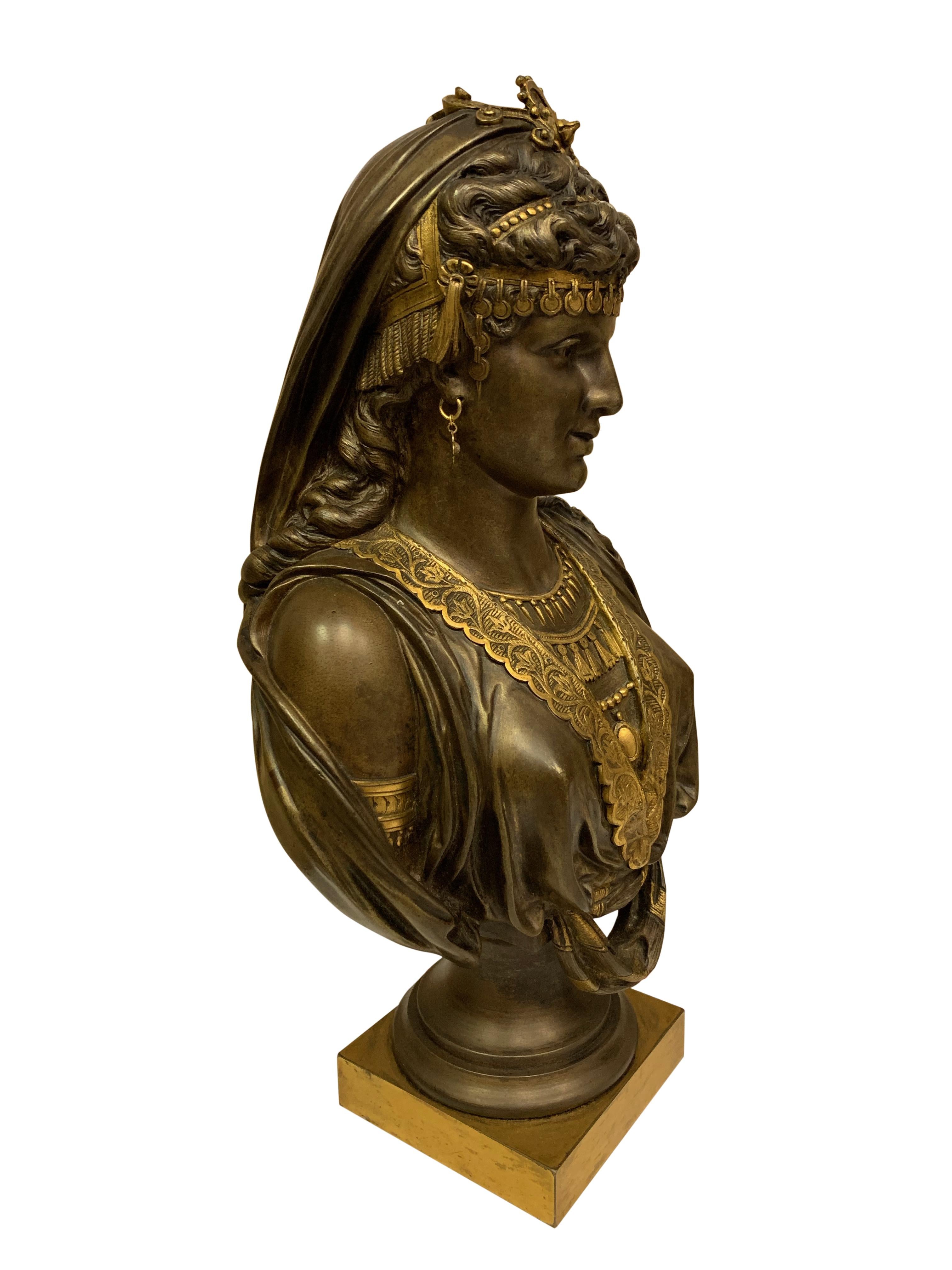 Pair of 19th Century Orientalist Bronze Busts For Sale 6