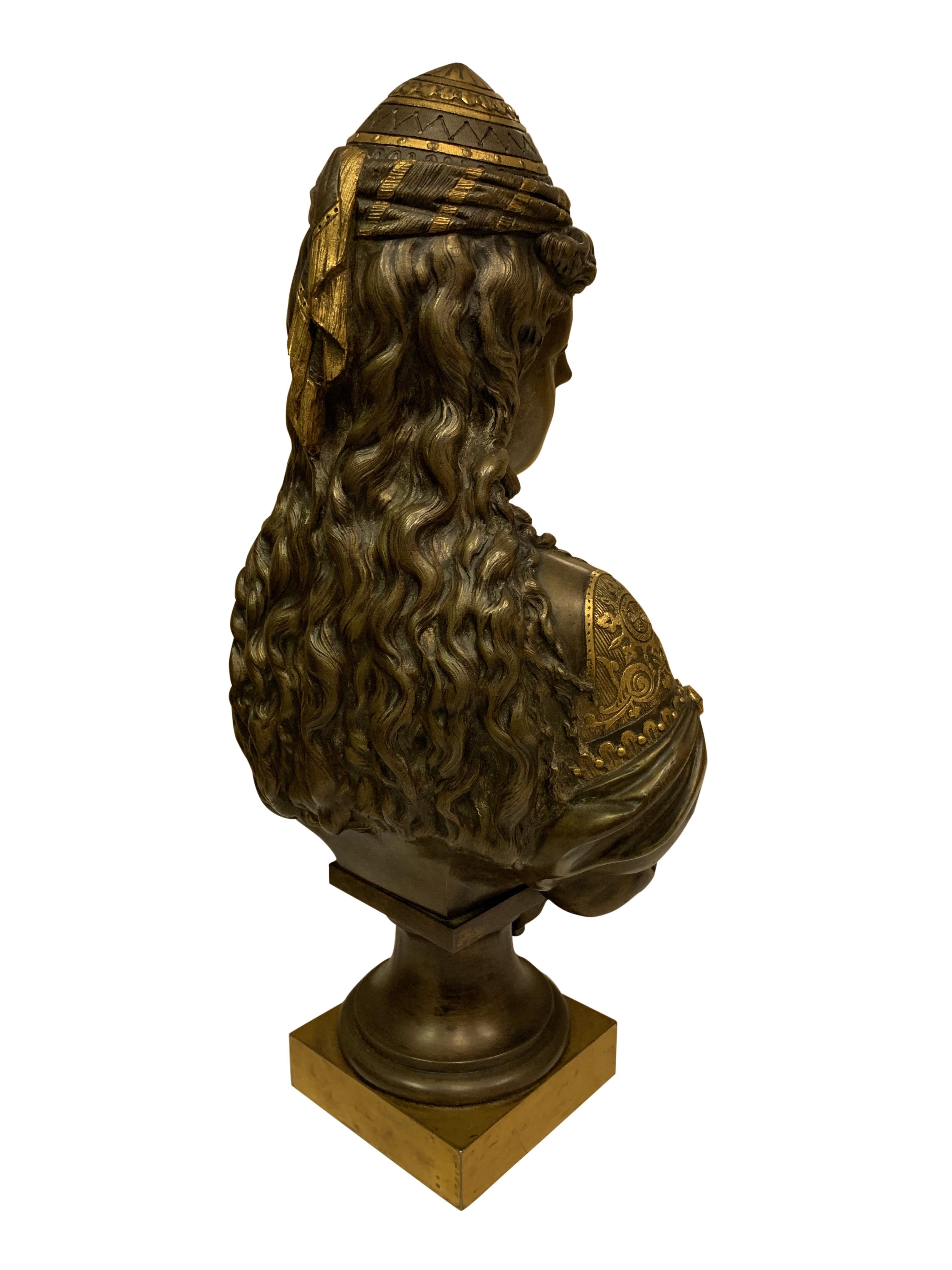 Paire de bustes orientalistes en bronze du XIXe siècle en vente 13