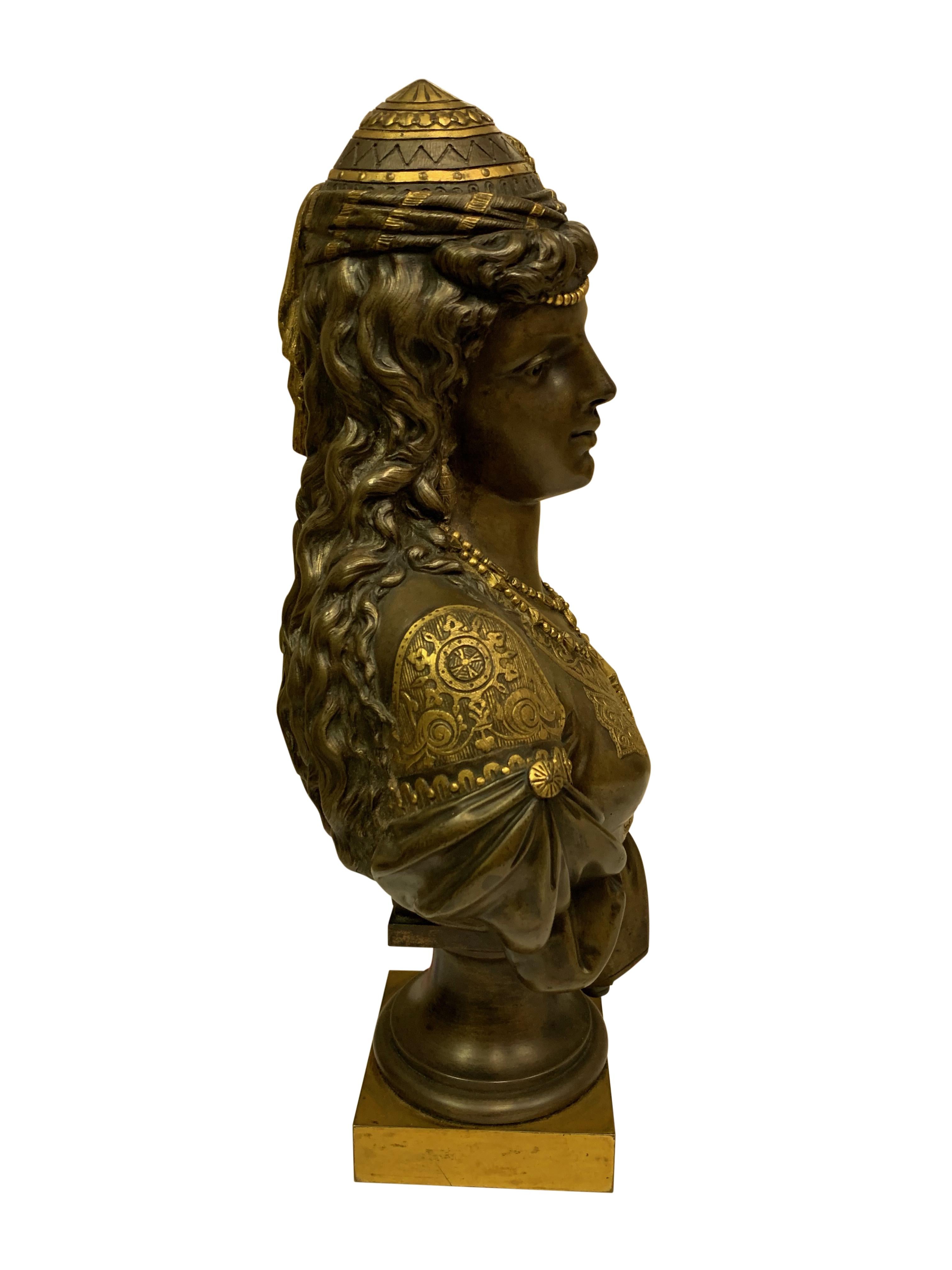 Pair of 19th Century Orientalist Bronze Busts For Sale 14