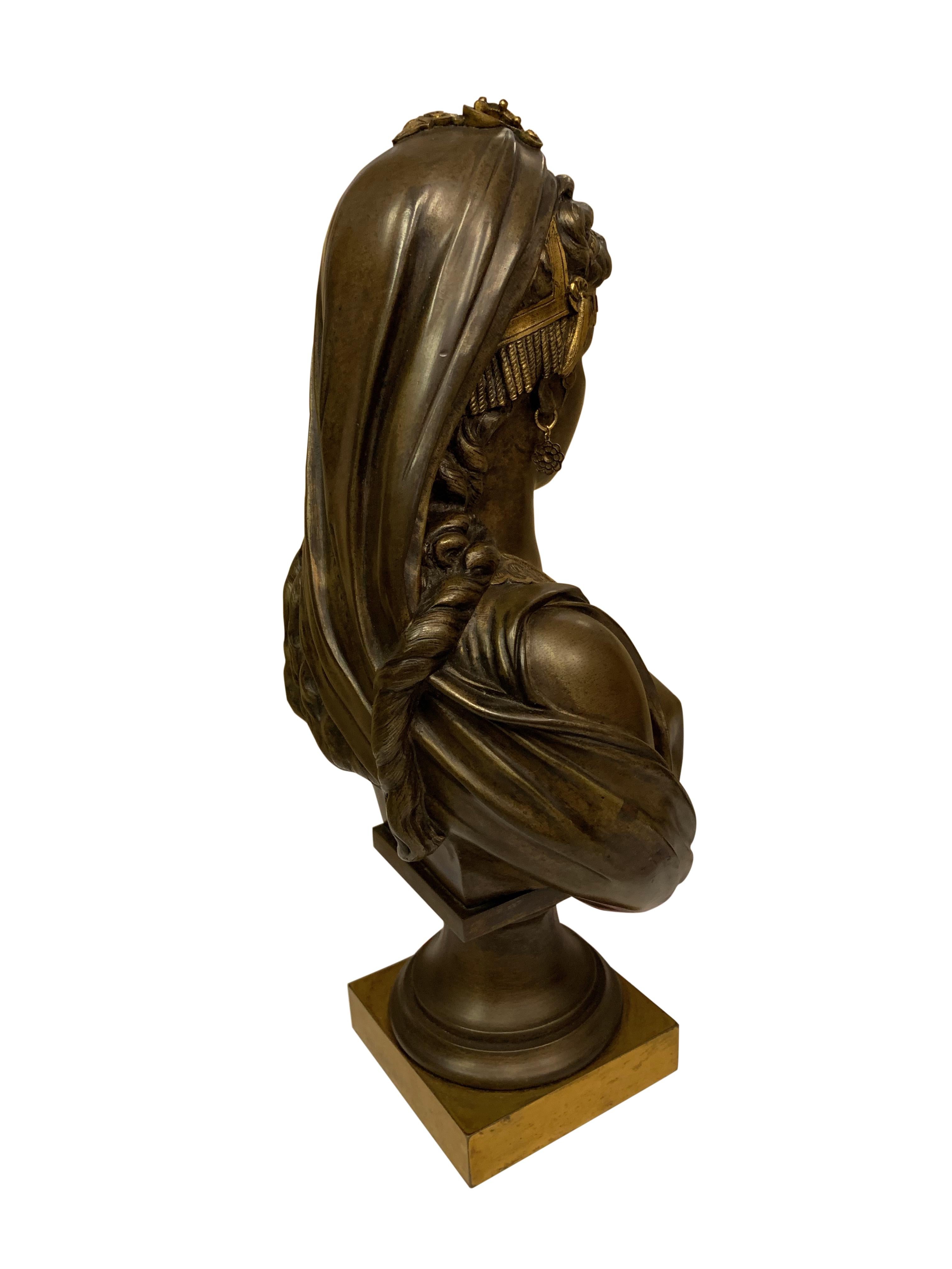 Paire de bustes orientalistes en bronze du XIXe siècle en vente 4
