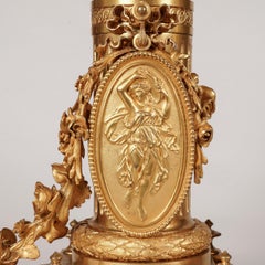 Pair of 19th Century Ormolu Chenets in the Louis XVI Style