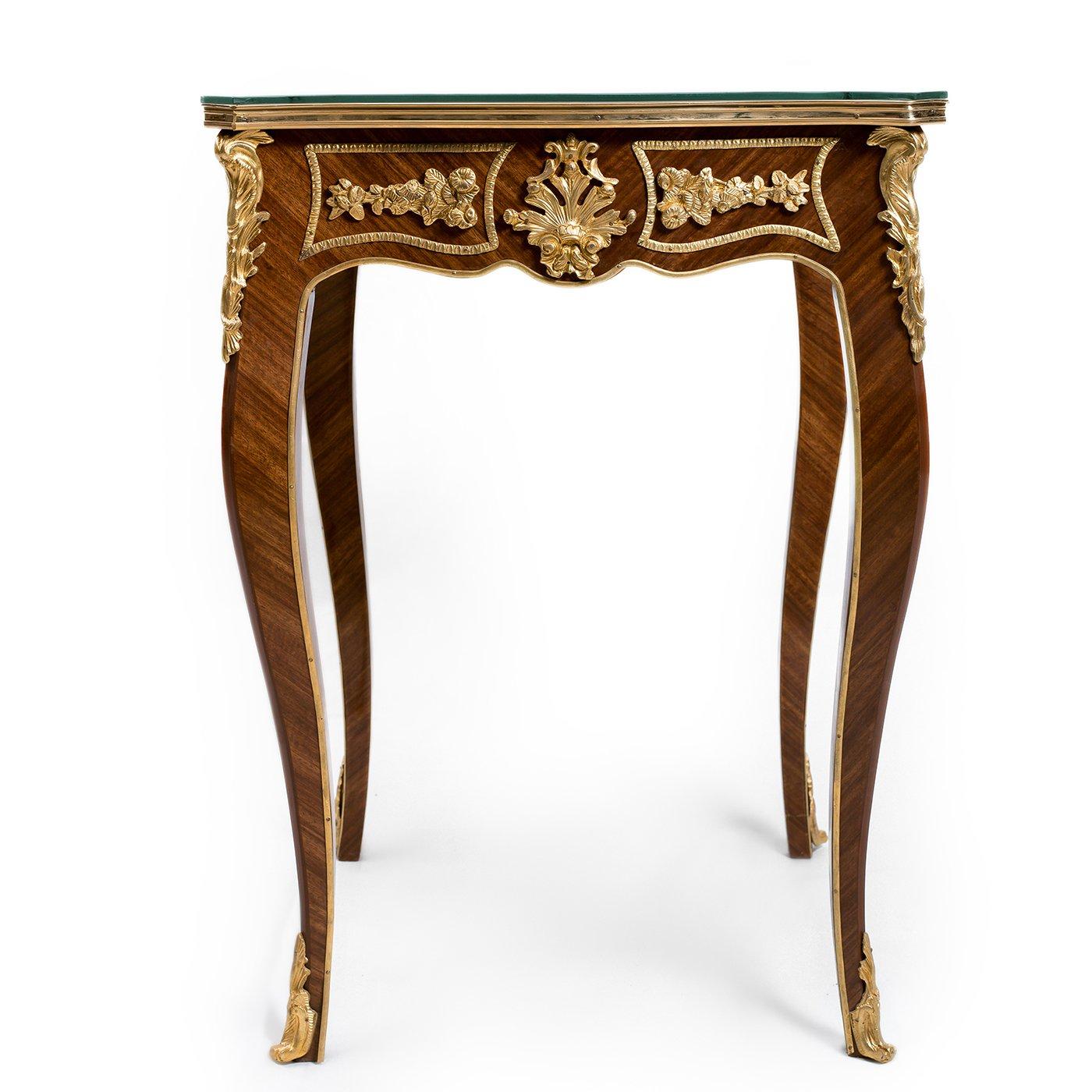 A stunning pair of 19th century ormolu French-style side table (2 set), 20th century.

A stunning pair of handmade side table, French Empire 19th century style. Made from beechwood decorated with Marqueterie Inlaid and elegant cabriole legs