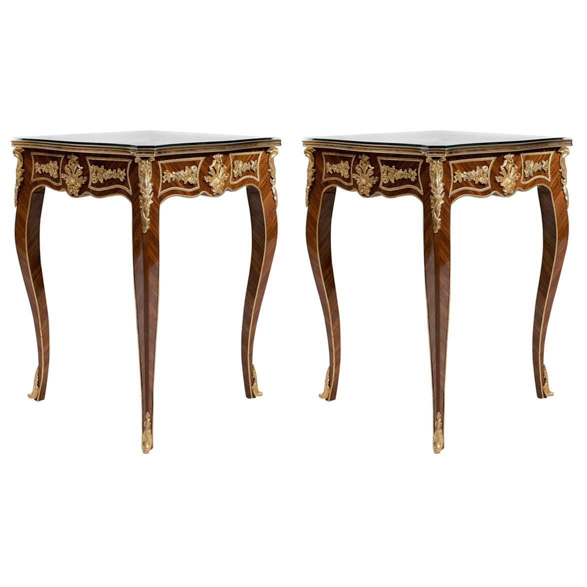 Pair of 19th Century Ormolu French-Style Side Table '2 Set', 20th Century For Sale