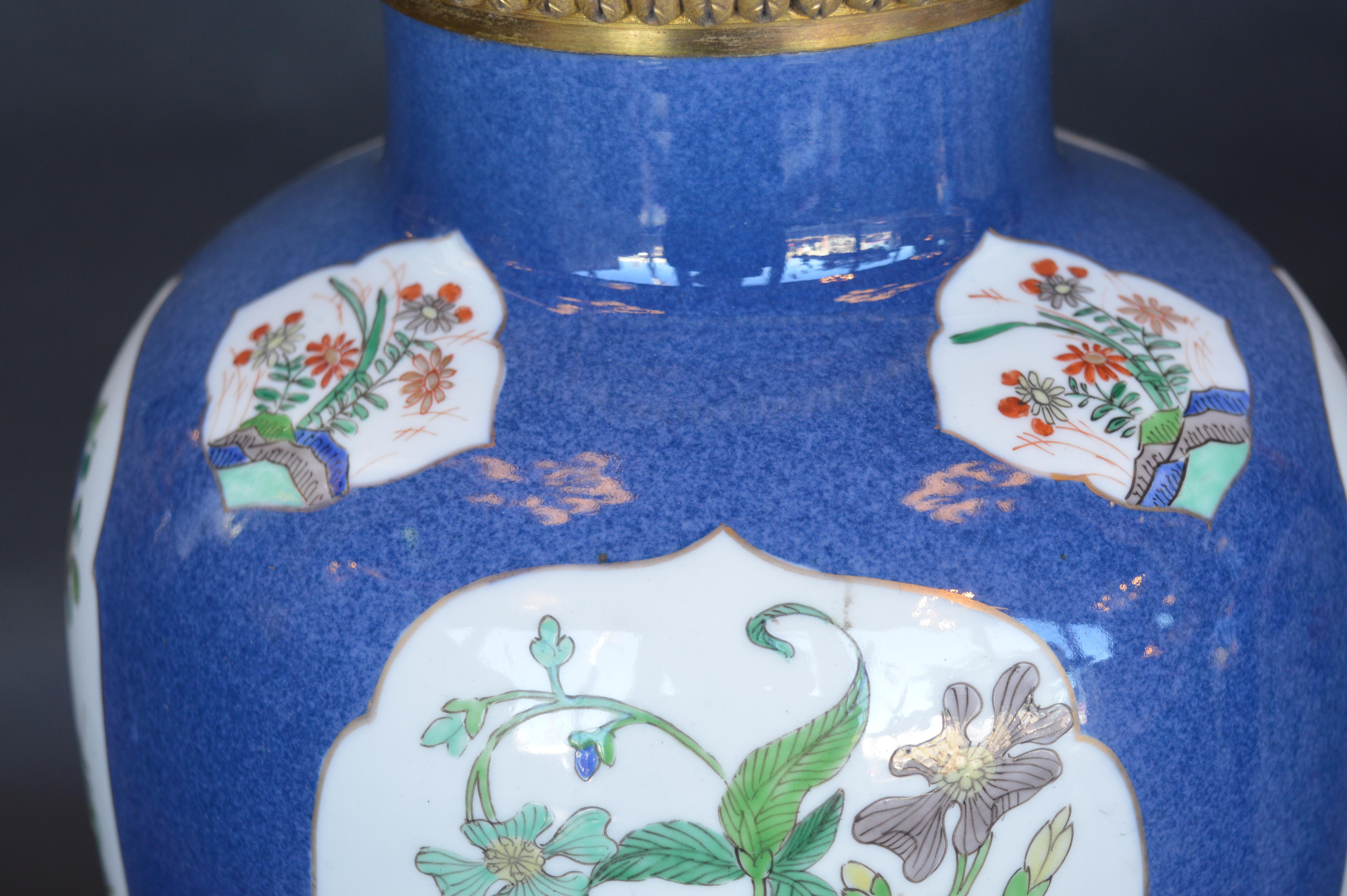 Pair of 19th Century Ormolu-Mounted Chinese Porcelain Vases For Sale 4