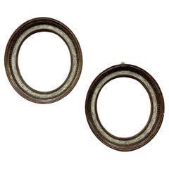 Pair of 19th Century Oval Painted Frames
