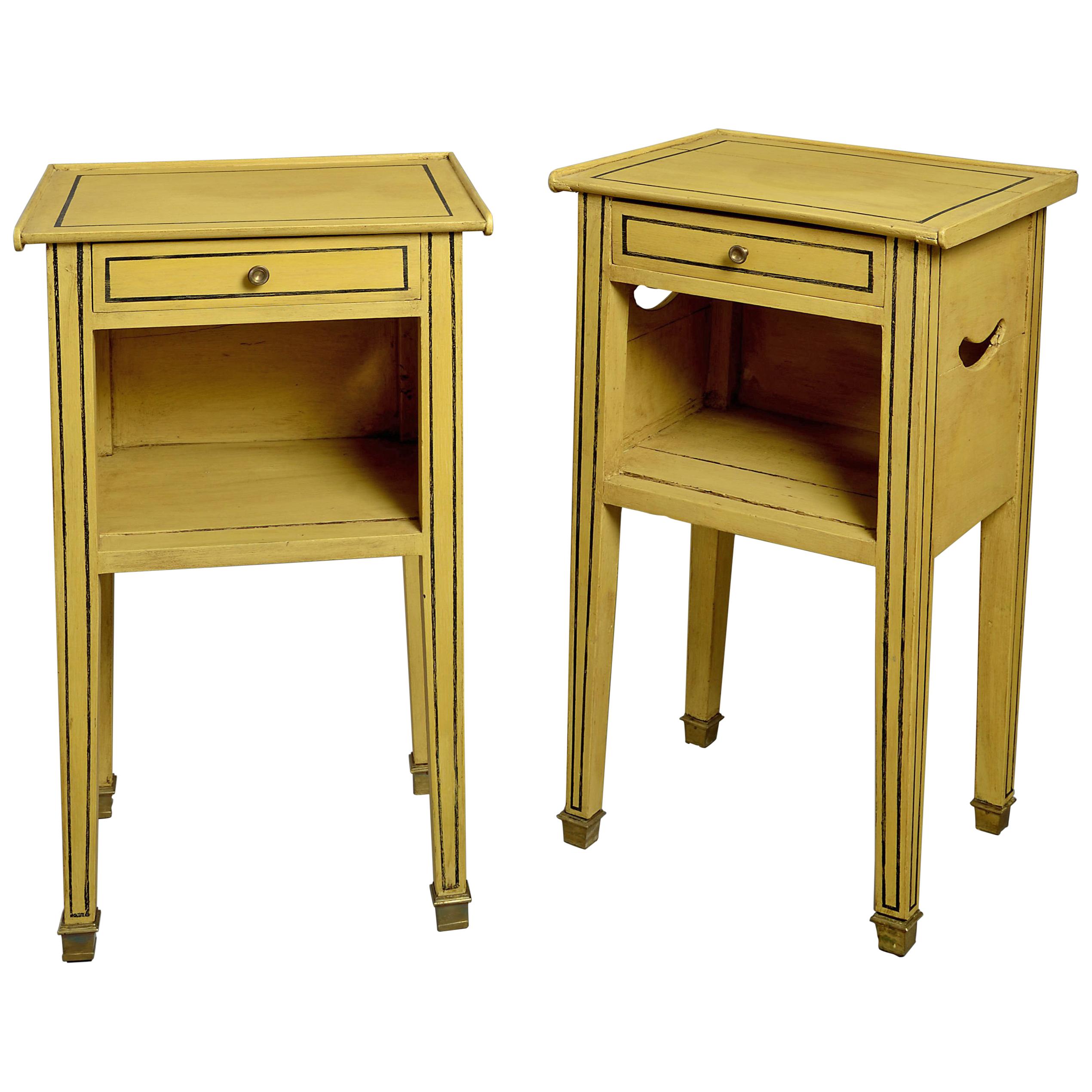Pair of 19th Century Painted Bedside Tables
