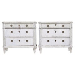 Pair of 19th century painted chest of drawers