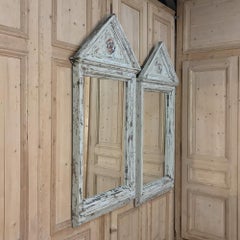 Pair of 19th Century Painted Gothic Revival Mirrors
