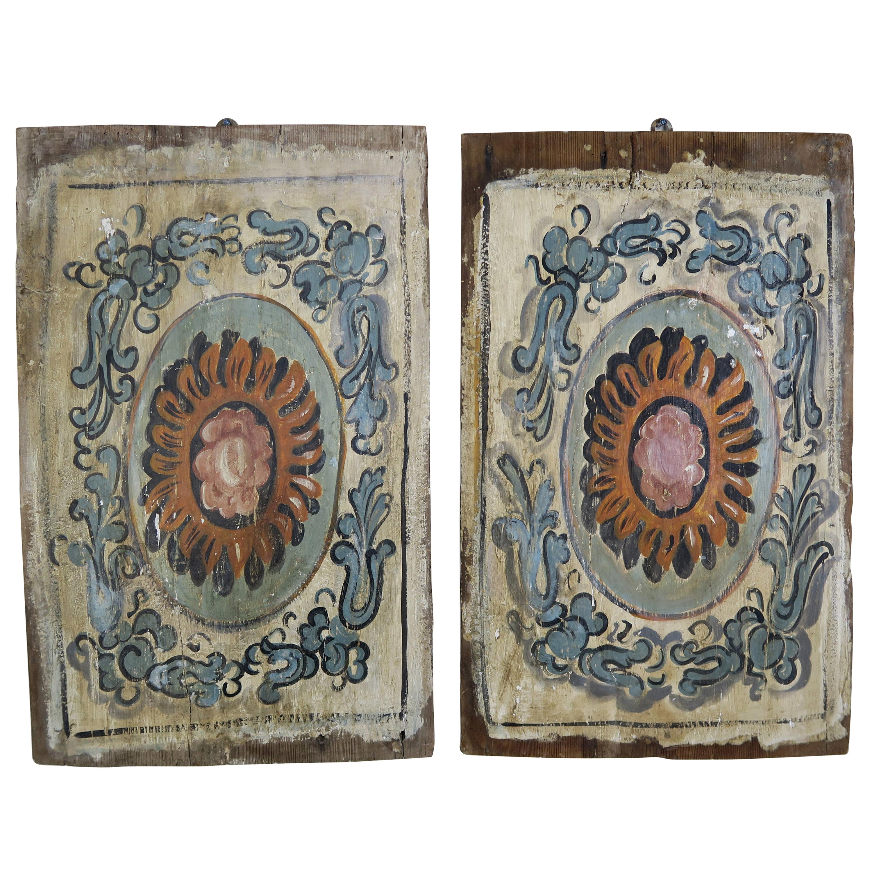 Pair of 19th Century Painted Italian Panels