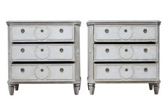 Pair of 19th Century Painted Swedish Chest of Drawers