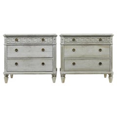 Antique Pair of 19th century painted Swedish chest of drawers