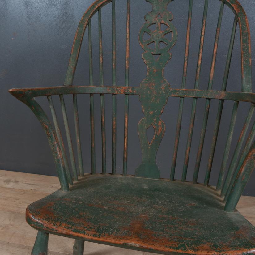 English Pair of 19th Century Painted Windsor Chairs