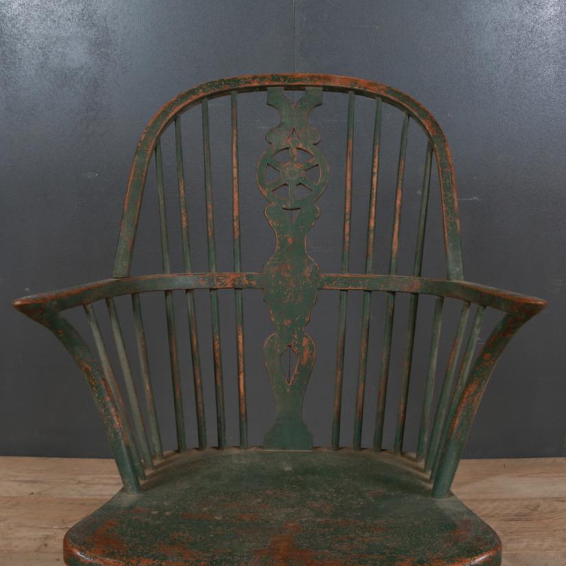 Pair of 19th Century Painted Windsor Chairs 1